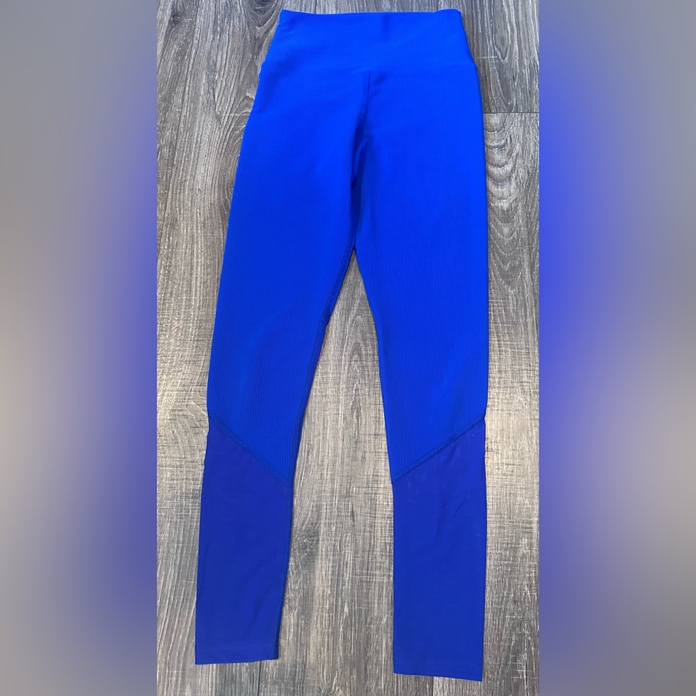 Beach Riot Sport Lauren Ribbed Cobalt Blue Leggings Small